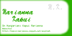 marianna kapui business card